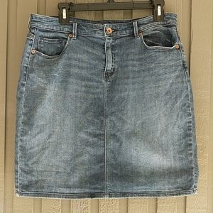 Lands End Denim Short Skirt